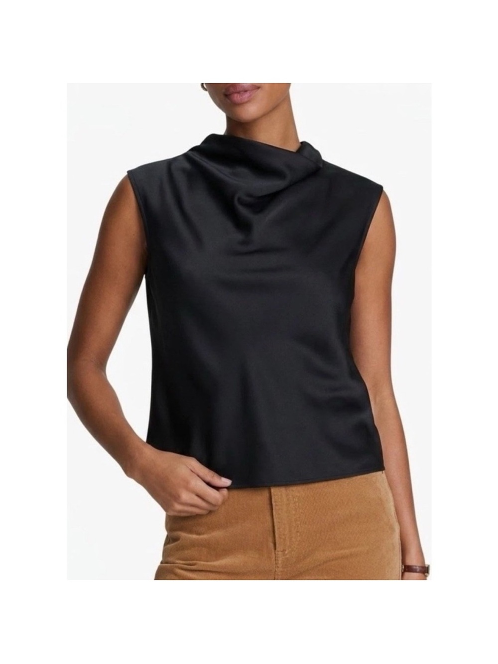 New! SPANX Silky Smooth Cowl Neck Sleeveless Top Size Medium